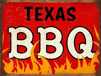 BBQ Texas by RetroPlanet art print