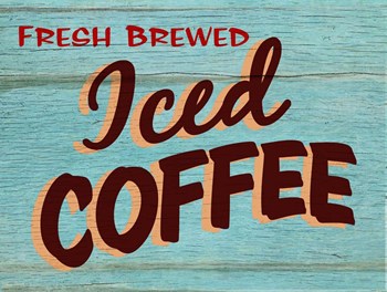 Iced Coffee Rustic - Rectangle by RetroPlanet art print