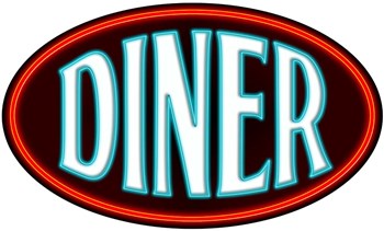 Diner Oval by RetroPlanet art print