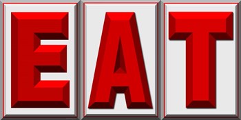 EAT by RetroPlanet art print