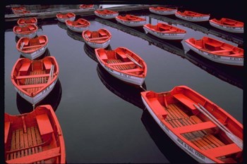 City Island Red Row Boats by Robert Goldwitz art print