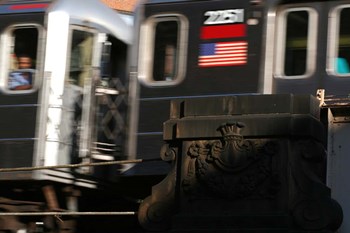 NYC Elevated Subway by Robert Goldwitz art print