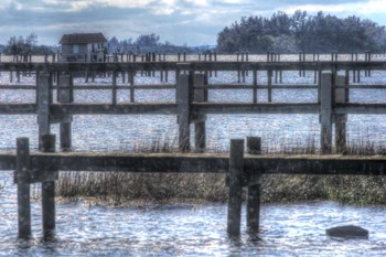 Blue Piers by Robert Goldwitz art print