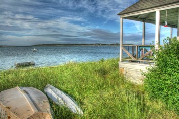 CC Porch And Boats by Robert Goldwitz art print