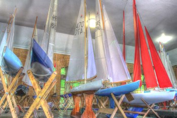 Model Sailboat Clubhouse by Robert Goldwitz art print