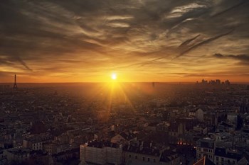 Paris Sunset by Sebastien Lory art print