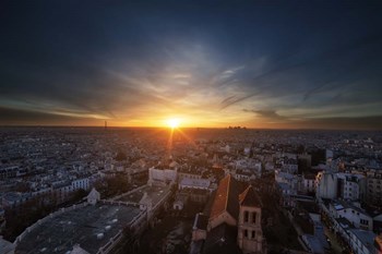 Parisian Sunset by Sebastien Lory art print