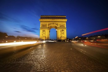 Arc de Triomphe Blue Hour by Sebastien Lory art print