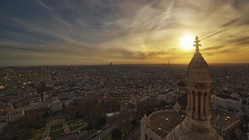 Sunset Over the City by Sebastien Lory art print