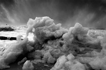 Sea Foam BW by Sebastien Lory art print