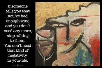 Wine Negativity Poster by Tim Nyberg art print