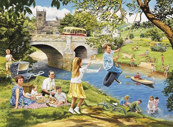 The Riverbank by Trevor Mitchell art print