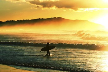 Sunrise Surf by Incredi art print