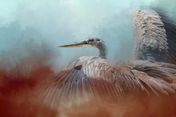 Emerging Heron by Jai Johnson art print
