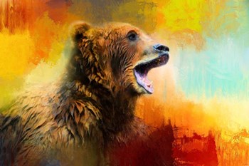 Colorful Expressions Grizzly Bear 2 by Jai Johnson art print