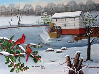 Murray&#39;s Mill in The Snow by Arie Reinhardt Taylor art print