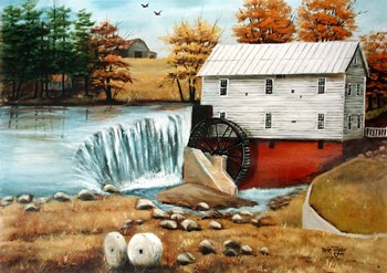 Murray&#39;s Mill in the Fall by Arie Reinhardt Taylor art print
