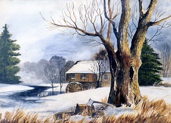 Old Grist Mill by Arie Reinhardt Taylor art print