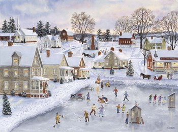 Christmas at the Cove by Bob Fair art print