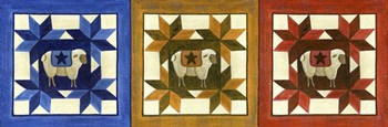 Primitive Sheep Quilt Star by Cheryl Bartley art print
