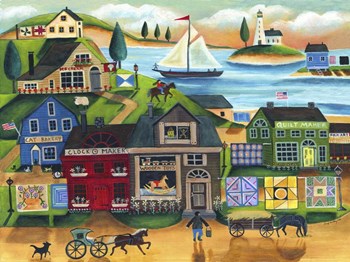 Seaside Harbor by Cheryl Bartley art print