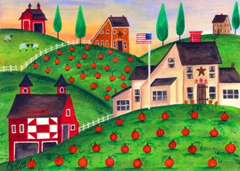 Pumpkin Patch by Cheryl Bartley art print