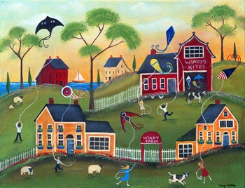 Windys Kite Farm by Cheryl Bartley art print