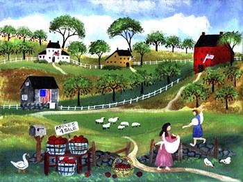 Apples 4 Sale by Cheryl Bartley art print