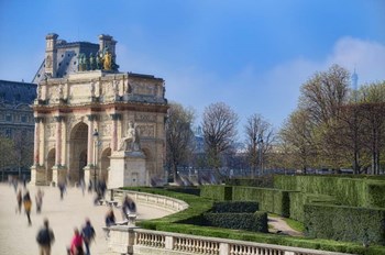 Arc de Triomphe du Carroussel and the Tuileries Garden by Cora Niele art print
