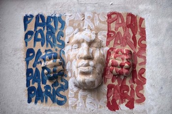 French Flag Wall Art by Cora Niele art print