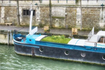 Garden Boat In The Seine River by Cora Niele art print