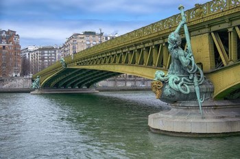 Pont Mirabeau Spans The Seine River by Cora Niele art print