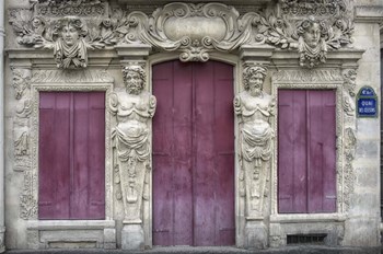 Sculptured Facade In Le Marais by Cora Niele art print