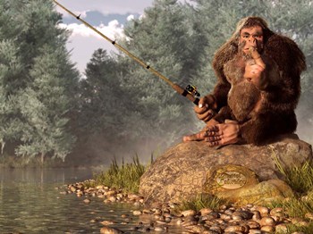 Squatch Fishing by Daniel Eskridge art print