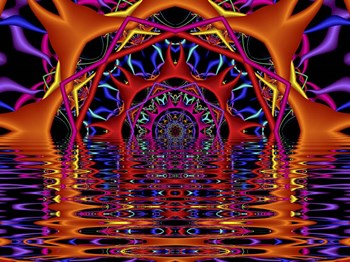 Sky Fire by Fractalicious art print