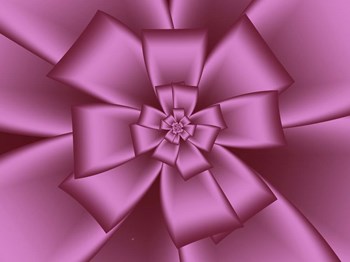 Pretty Pink Bow VII by Fractalicious art print