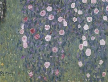 Rosiers Sous Les Arbres by Gustav Klimt art print
