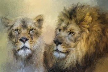 The Lion and His Lioness by Jai Johnson art print