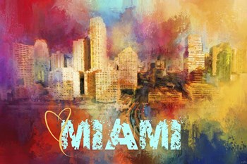 Sending Love To Miami by Jai Johnson art print