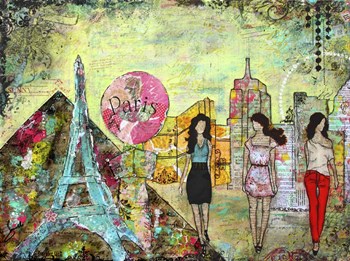 The 3 Ladies by Janelle Nichol art print