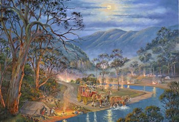 Cobb &amp; Co by John Bradley art print