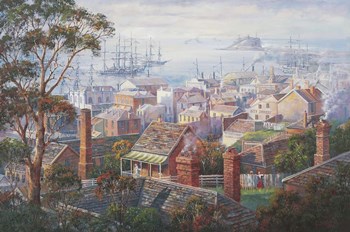 Harbourside Mosaic by John Bradley art print