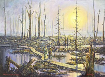 When the Guns Have Fallen Silent 1918 by John Bradley art print