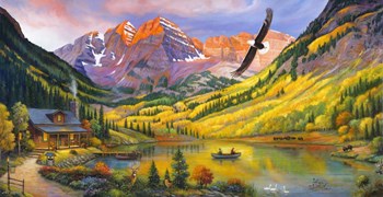 Rocky Mountain Retreat by John Zaccheo art print