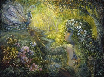 Dryad And The Dragonfly by Josephine Wall art print