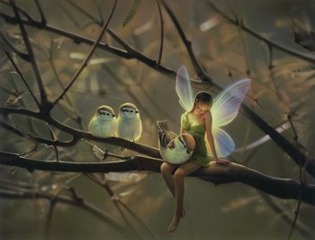 Feathered Friends - C by Kirk Reinert art print