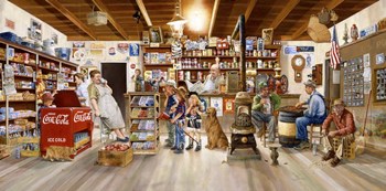 The Little Shoppers by Les Ray art print