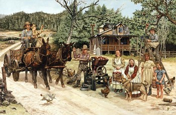 Piute Mountain Greeting by Les Ray art print