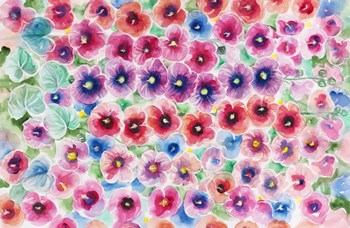 Festive Flower Patterns II by Li Bo art print