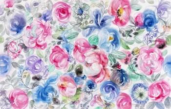 Festive Flower Patterns V by Li Bo art print
